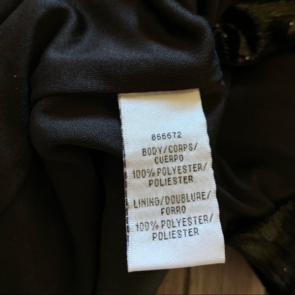 JS Collections Sparkling Black Velvet Twist Gown - Picture 8 of 8